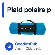 Plaid polaire personnalisable en polyester avec logo - Nor - Miniature 12