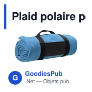 Plaid polaire personnalisable en polyester avec logo - Nor - Miniature 3