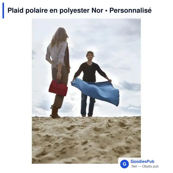 Plaid polaire personnalisable en polyester avec logo - Nor - Image 4