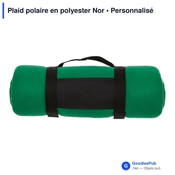 Plaid polaire personnalisable en polyester avec logo - Nor - Image 7