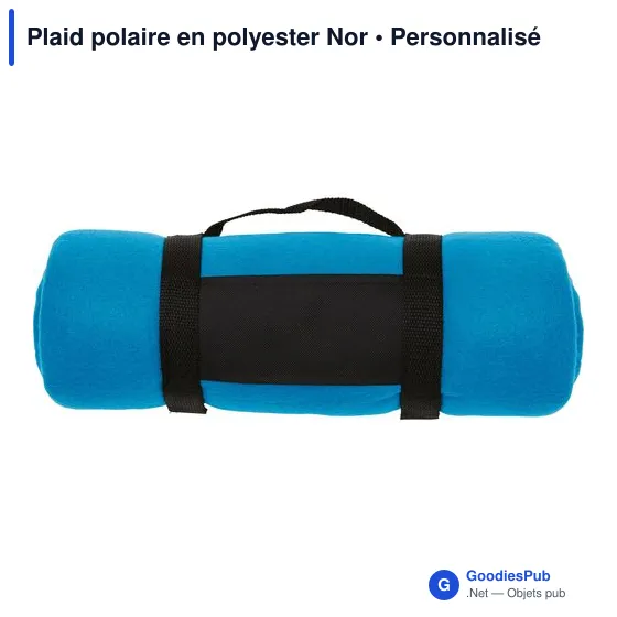 Plaid polaire personnalisable en polyester avec logo - Nor - Image 8