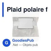Plaid polaire flanelle en polyester Sean - Miniature 1