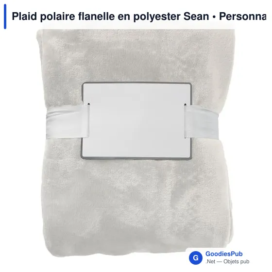 Plaid polaire flanelle en polyester Sean - Image 1