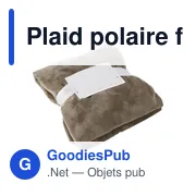 Plaid polaire flanelle en polyester Sean - Miniature 2