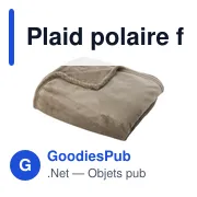Plaid polaire flanelle en polyester Sean - Miniature 3