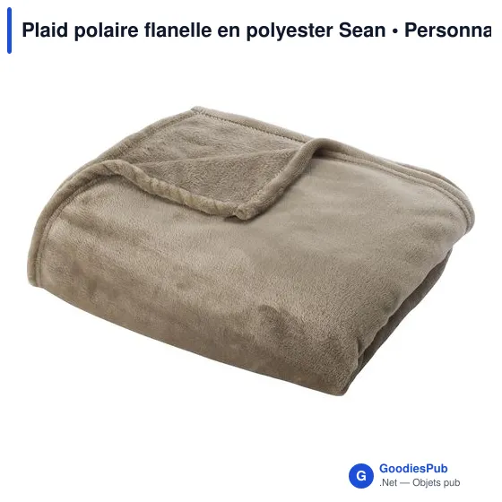 Plaid polaire flanelle en polyester Sean - Image 3