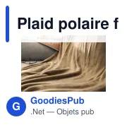Plaid polaire flanelle en polyester Sean - Miniature 5