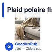 Plaid polaire flanelle en polyester Sean - Miniature 9