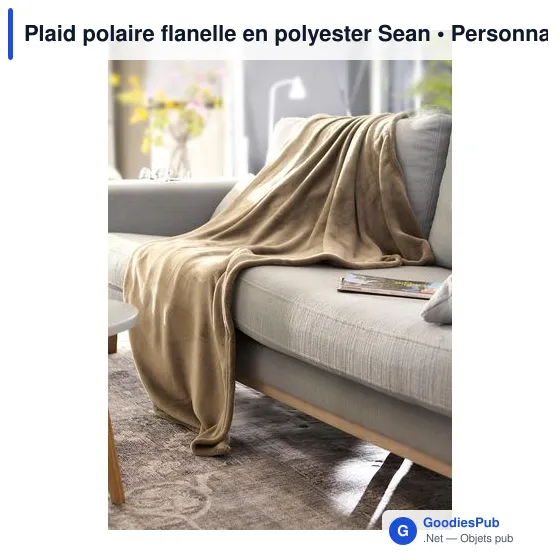 Plaid polaire flanelle en polyester Sean - Image 9