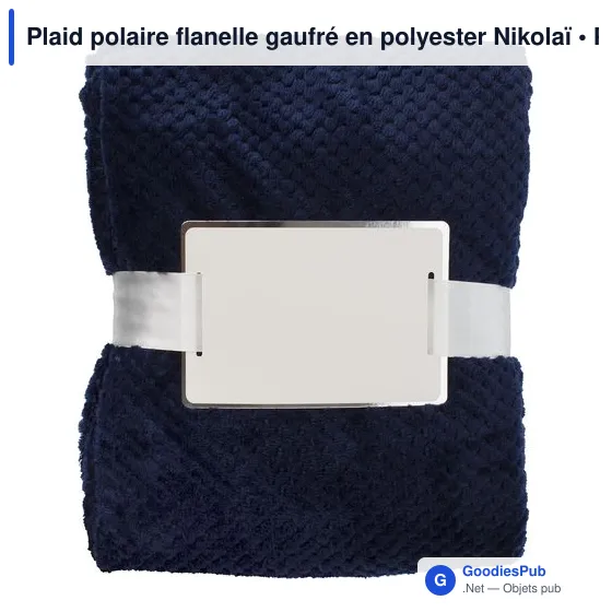 Plaid polaire personnalisable Nikolaï avec logo - Image 2