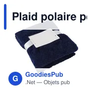 Plaid polaire personnalisable Nikolaï avec logo - Miniature 11