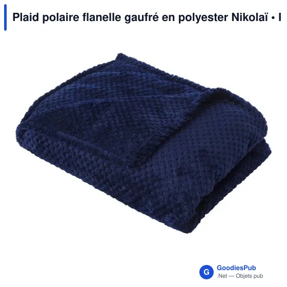 Plaid polaire personnalisable Nikolaï avec logo - Image 3