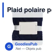 Plaid polaire personnalisable Nikolaï avec logo - Miniature 5