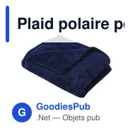 Plaid polaire personnalisable Nikolaï avec logo - Miniature 6