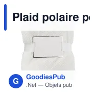 Plaid polaire personnalisable Nikolaï avec logo - Miniature 8
