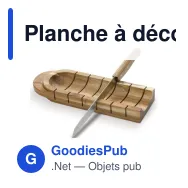 Planche à découper personnalisable en acacia et couteau avec logo - Bois - Miniature 2