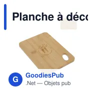 Planche à découper personnalisable en bambou avec logo - 15 x 22 cm - Miniature 1