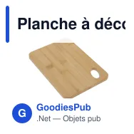 Planche à découper personnalisable en bambou avec logo - 15 x 22 cm - Miniature 2