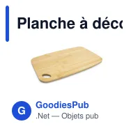 Planche à découper personnalisable en bambou avec logo - Cade - Miniature 1