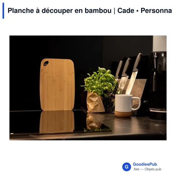 Planche à découper personnalisable en bambou avec logo - Cade - Image 6