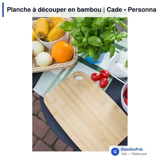 Planche à découper personnalisable en bambou avec logo - Cade - Image 7