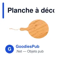 Planche à découper personnalisable en bambou Heddy avec logo - Miniature 1
