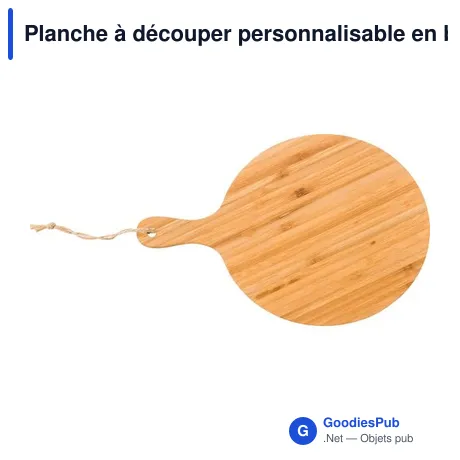 Planche à découper personnalisable en bambou Heddy avec logo