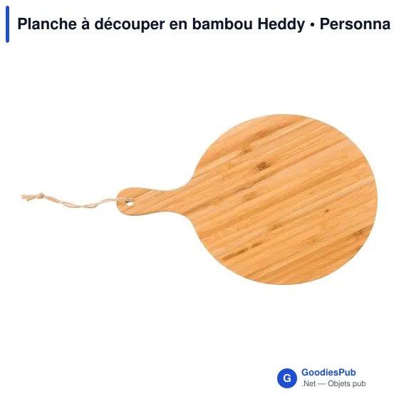 Planche à découper personnalisable en bambou Heddy avec logo - Image 1