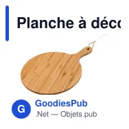 Planche à découper personnalisable en bambou Heddy avec logo - Miniature 2