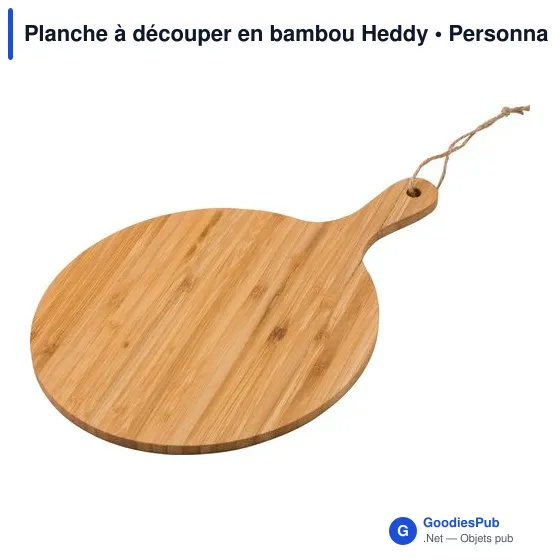 Planche à découper personnalisable en bambou Heddy avec logo - Image 2