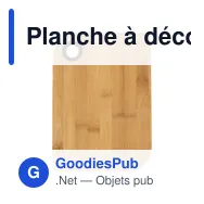Planche à découper personnalisable en bambou avec logo - Steven - Miniature 1
