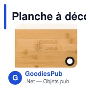 Planche à découper personnalisable en bambou avec logo - Steven - Miniature 3