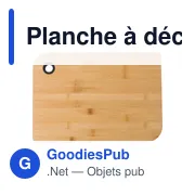 Planche à découper personnalisable en bambou avec logo - Vida - Miniature 1
