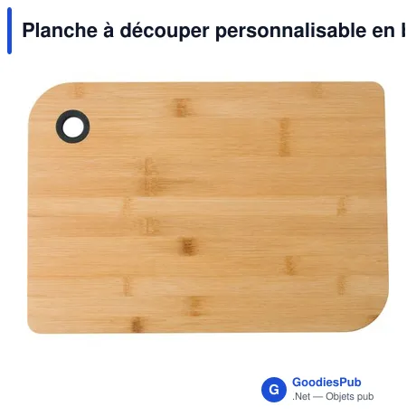 Planche à découper personnalisable en bambou avec logo - Vida