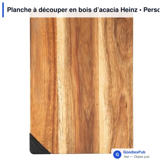 Planche à découper personnalisable en bois d'acacia avec logo - Image 1