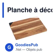 Planche à découper personnalisable en bois d'acacia avec logo - Miniature 2