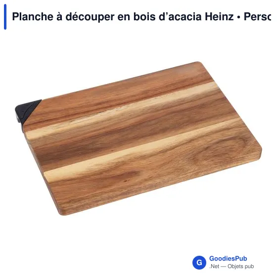 Planche à découper personnalisable en bois d'acacia avec logo - Image 2