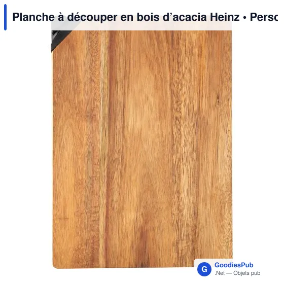 Planche à découper personnalisable en bois d'acacia avec logo - Image 3