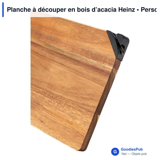 Planche à découper personnalisable en bois d'acacia avec logo - Image 4