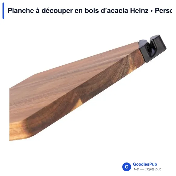 Planche à découper personnalisable en bois d'acacia avec logo - Image 5