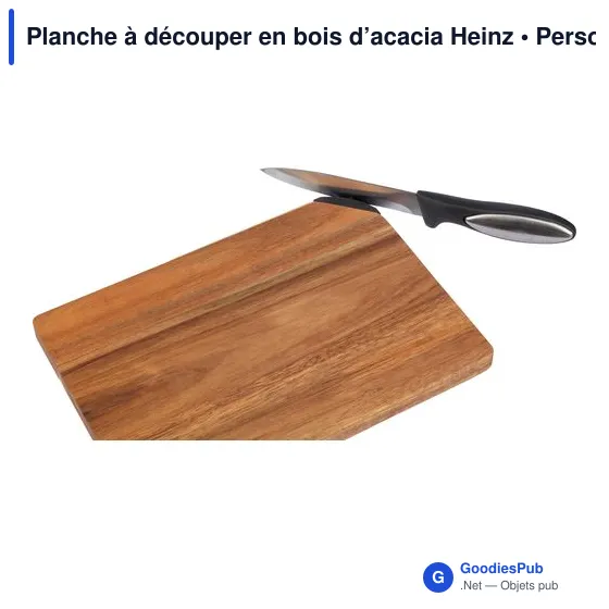 Planche à découper personnalisable en bois d'acacia avec logo - Image 6