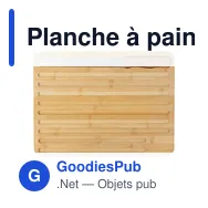 Planche à pain personnalisable en bambou avec logo - Werner - Miniature 1