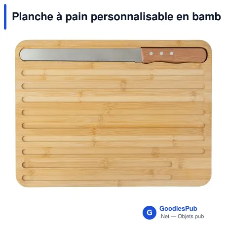 Planche à pain personnalisable en bambou avec logo - Werner