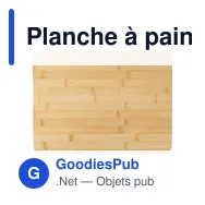 Planche à pain personnalisable en bambou avec logo - Werner - Miniature 2