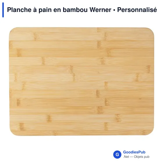 Planche à pain personnalisable en bambou avec logo - Werner - Image 2