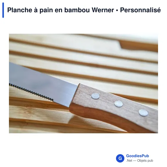 Planche à pain personnalisable en bambou avec logo - Werner - Image 6