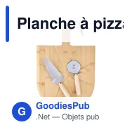 Planche à pizza personnalisable en bambou Vale avec logo - Miniature 1