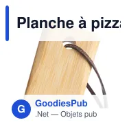 Planche à pizza personnalisable en bambou Vale avec logo - Miniature 12