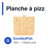 Planche à pizza personnalisable en bambou Vale avec logo - Miniature 3