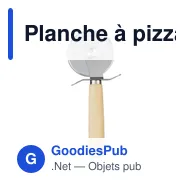 Planche à pizza personnalisable en bambou Vale avec logo - Miniature 4